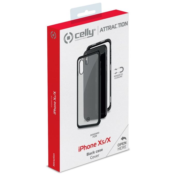 Celly Attraction Case per iPhone XS-X Nero