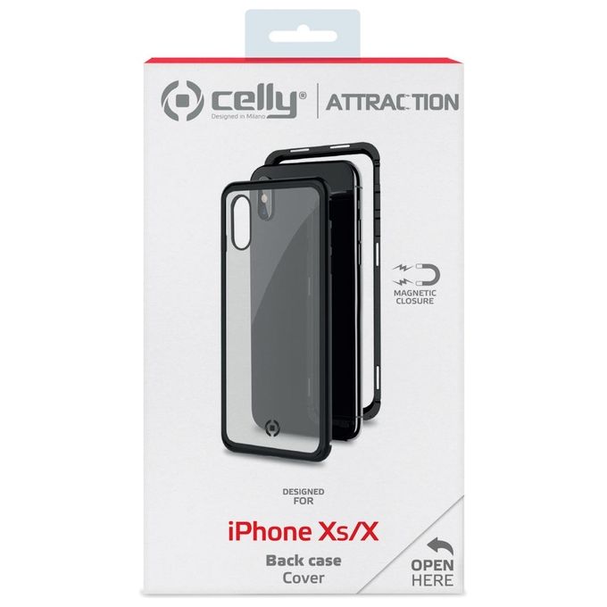 Celly Attraction Case per iPhone XS-X Nero
