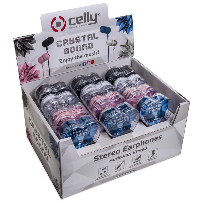 Celly Wired Auricolari per Smartphone Heart Shape