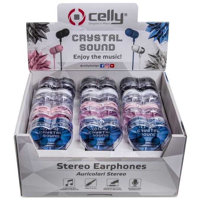 Celly Wired Auricolari per Smartphone Heart Shape