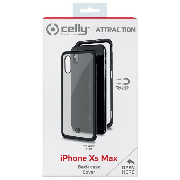 Celly Attraction Case per iPhone XS Max Nero