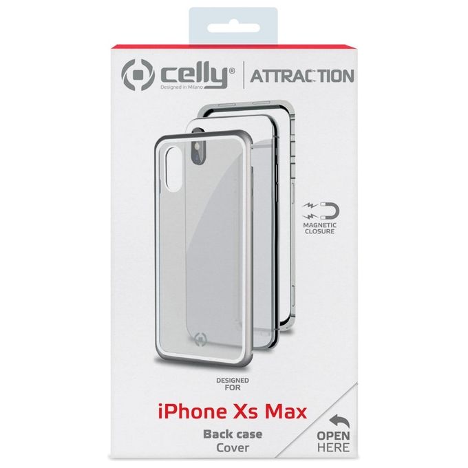 Celly Attraction Case per iPhone XS Max Silver