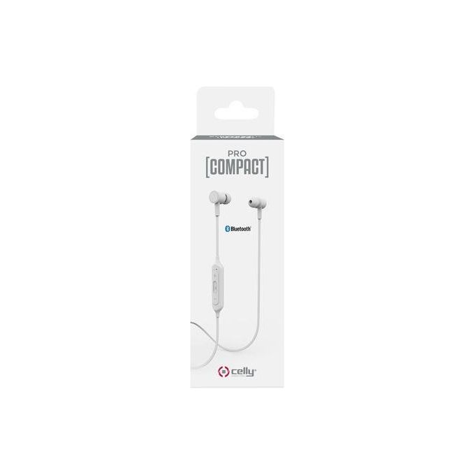 Celly PCBHSTEREOWH Procompact Auricolari Bluetooth In-ear Wireless Microfono Integrato 4 ore autonomia colore Bianco