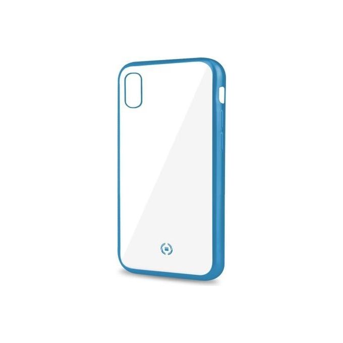 Celly Laser Matt Cover per iPhone XR Azzurro