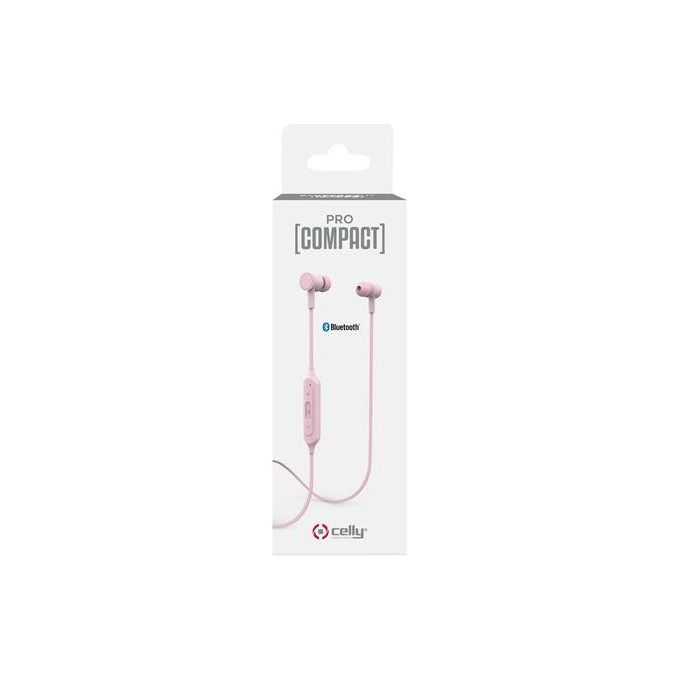 Celly PCBHSTEREOPK Procompact Auricolari Bluetooth In-ear Stereo 4.2 Microfono Integrato Autonomia 4h colore Rosa