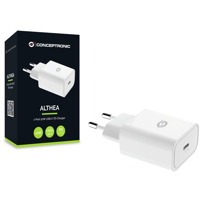 Conceptronic ALTHEA07W Caricabatterie Mini Usb 20W Bianco Usb-C