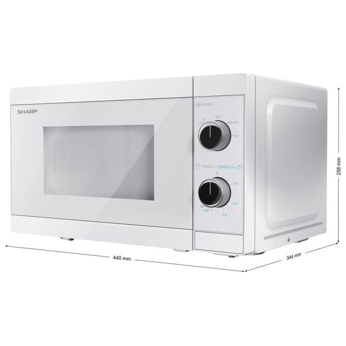 Sharp YC-MS01E-C Forno a microonde Solo microonde 20 L 800 W Controllo meccanico 5 livelli di potenza colore Bianco