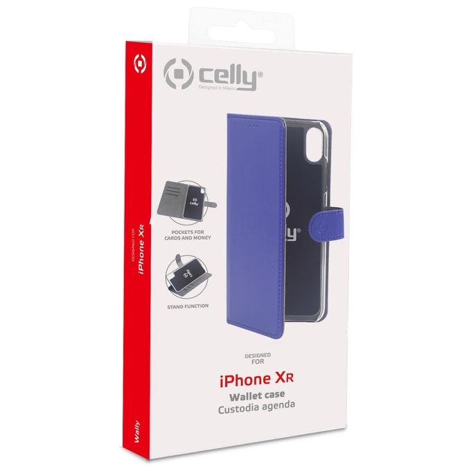 Celly Wally Case per iPhone XR Blu