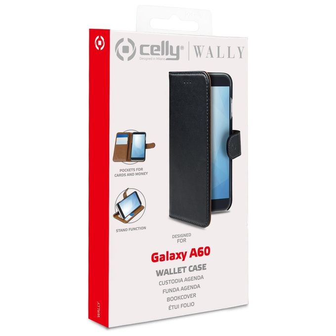 Celly Wally Case per Samsung Galaxy A60 Nero