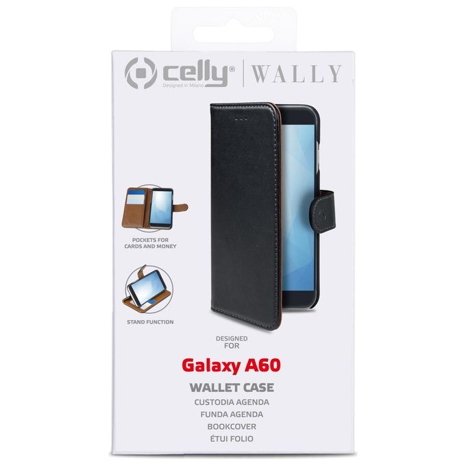 Celly Wally Case per Samsung Galaxy A60 Nero