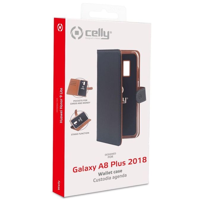 Celly Wally Case per Samsung Galaxy A8+ 2018 Nero