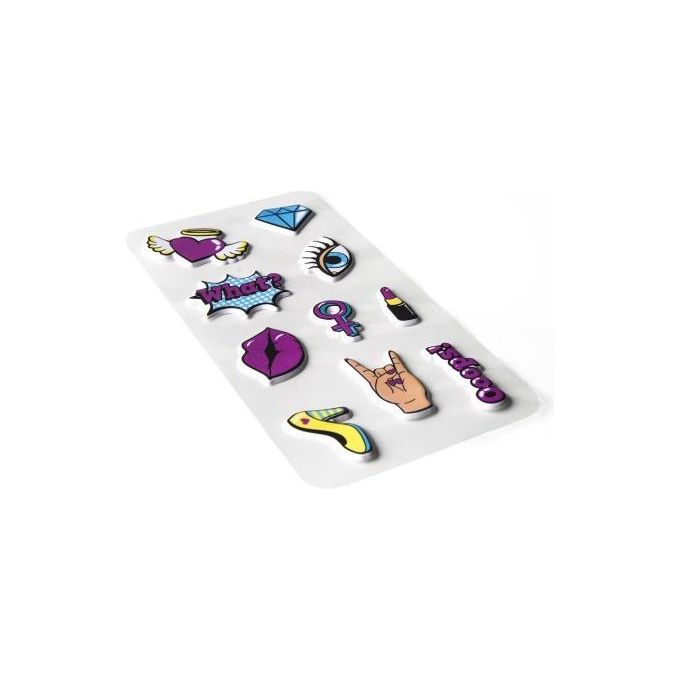 Celly STICKERTEEN02 3D Stickers Teen Girl Adesivi Decorativi Set 10 Pezzi per Smartphone Tablet PC colore Multicolore