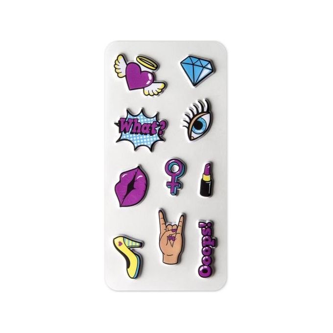 Celly STICKERTEEN02 3D Stickers Teen Girl Adesivi Decorativi Set 10 Pezzi per Smartphone Tablet PC colore Multicolore