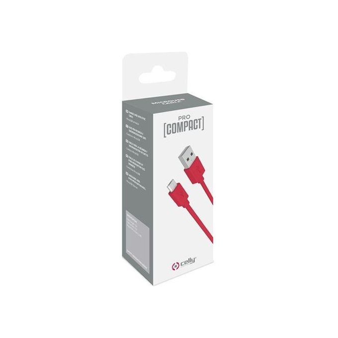 Celly Procompact Cavo Micro-Usb Rosso