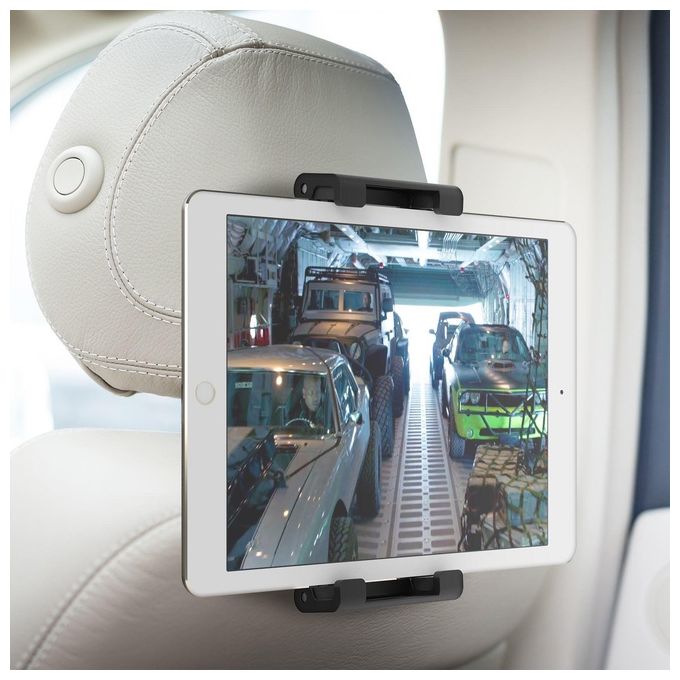 Celly MOUNTBACKTABBK BackSeat Tablet Holder Supporto Tablet da Auto Poggiatesta Universale 6'' 9.5'' Rotazione 360° colore Nero