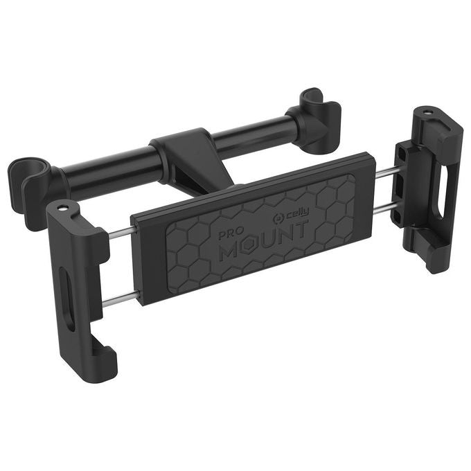 Celly MOUNTBACKTABBK BackSeat Tablet Holder Supporto Tablet da Auto Poggiatesta Universale 6'' 9.5'' Rotazione 360° colore Nero