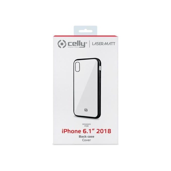 Celly Laser Matt Cover per iPhone XR Nero