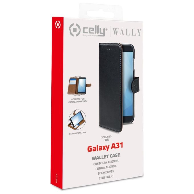 Celly Wally Case per Samsung Galaxy A31 Nero