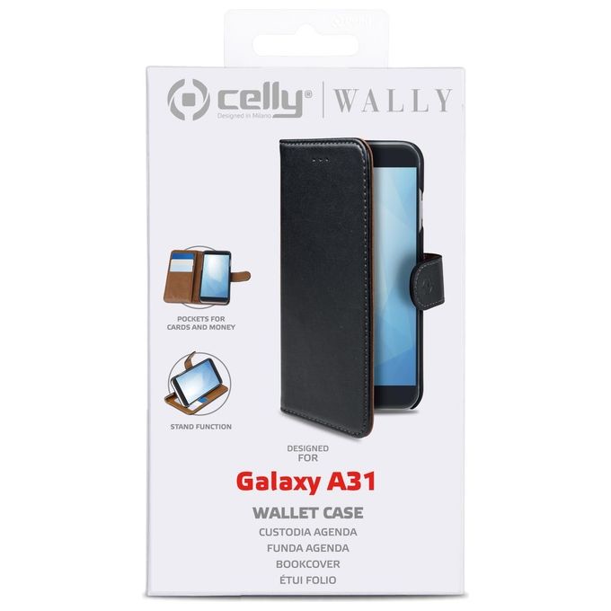 Celly Wally Case per Samsung Galaxy A31 Nero