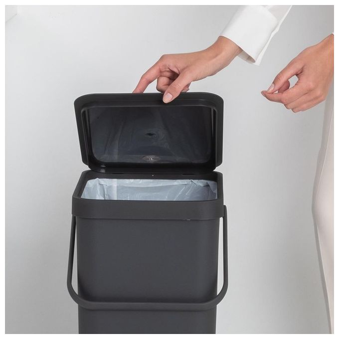 Brabantia Sort e Go Pattumiera 40 Litri Grigio Scuro