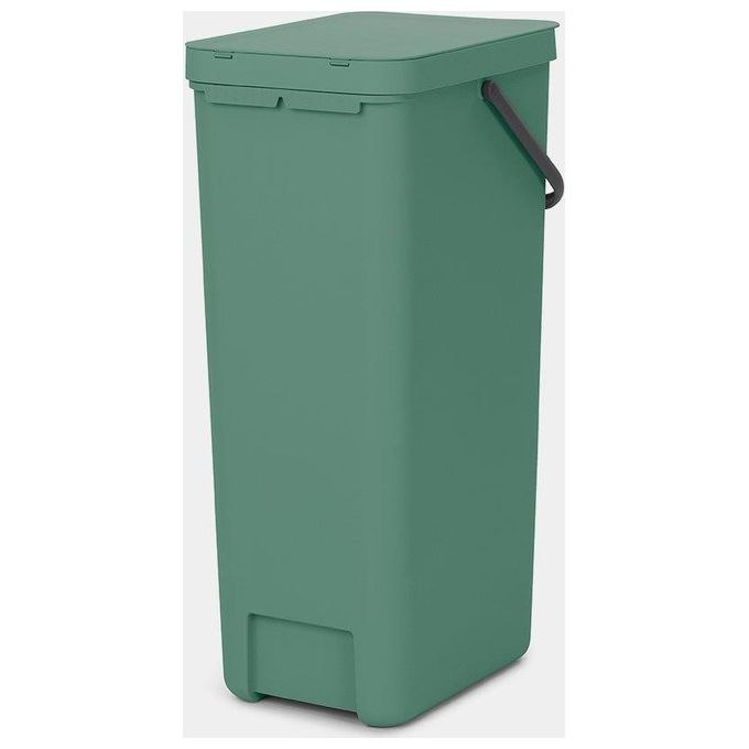 Brabantia 251023 Sort and Go Pattumiera Raccolta Differenziata 40 L Plastica Riciclata colore Verde Abete