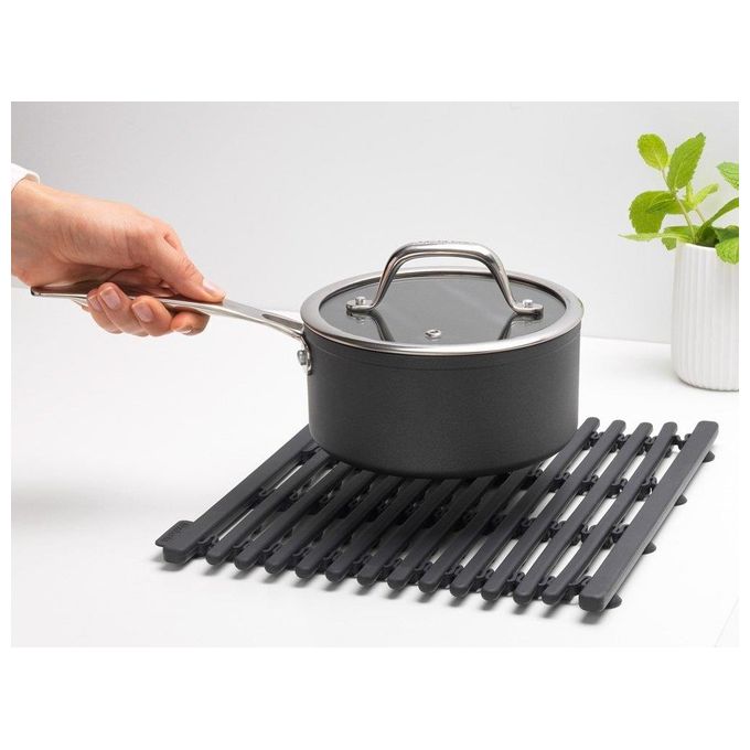 Brabantia Tappetino Scolapiatti in Silicone Grigio Scuro