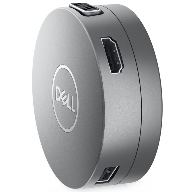 Dell DA310 Adattatore USB-C 7 in 1 HDMI DisplayPort VGA RJ-45 4K 60Hz Power Delivery 90W colore Argento