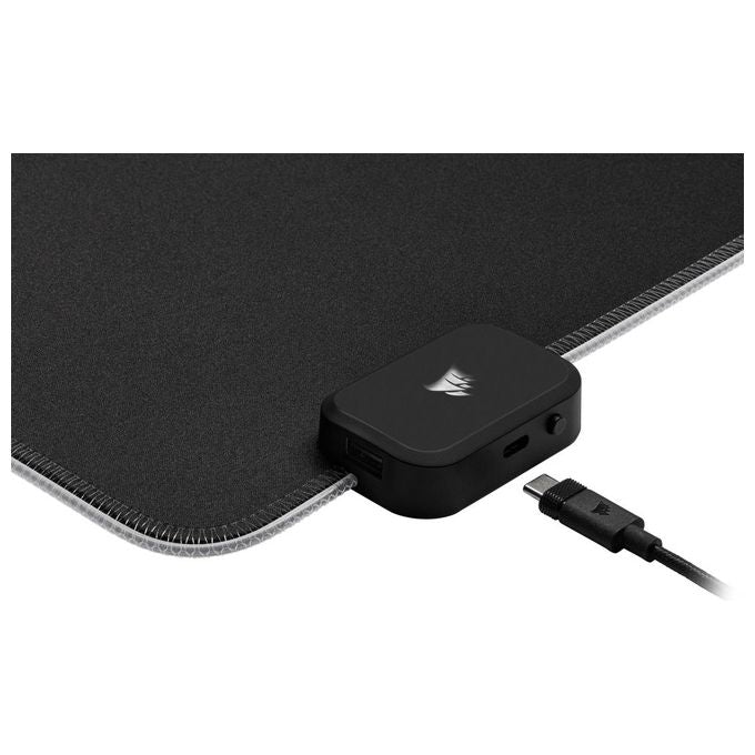 Corsair CH-9417070-WW MM700 RGB Extended Tappetino Mouse Gaming 930x400 mm Hub USB 2 porte illuminazione RGB colore Nero