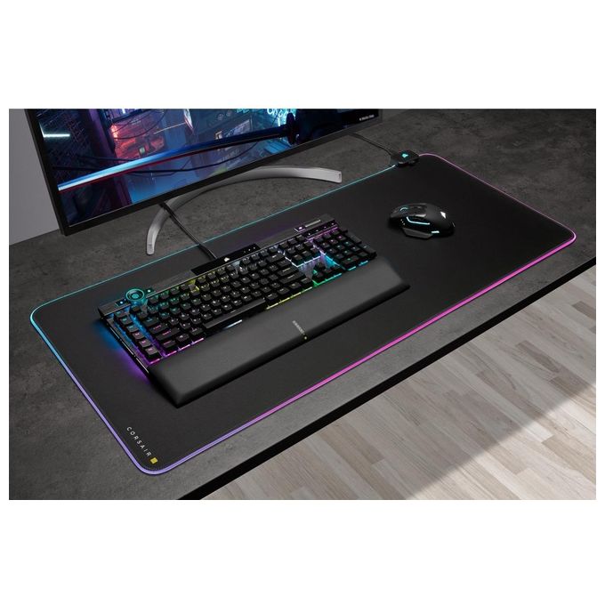 Corsair CH-9417070-WW MM700 RGB Extended Tappetino Mouse Gaming 930x400 mm Hub USB 2 porte illuminazione RGB colore Nero