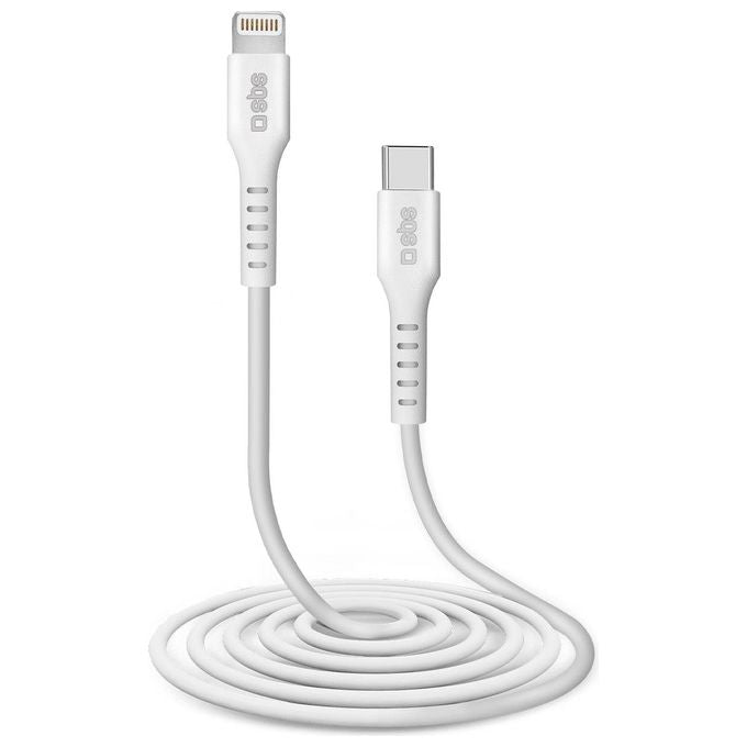SBS TECABLELIGTC2W Cavo Dati e Ricarica Lightning Type C 2 m colore Bianco