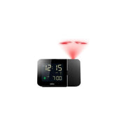 Braun BC15-DCF B Sveglia Radiocontrollata Digitale con Proiezione LED 180° Radio FM Sincronizzazione DCF colore Nero