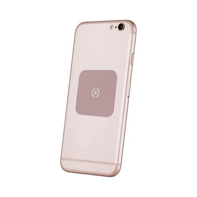 Celly Universal Metallic Plate Supporto da Auto Magnetico Rosa-Oro