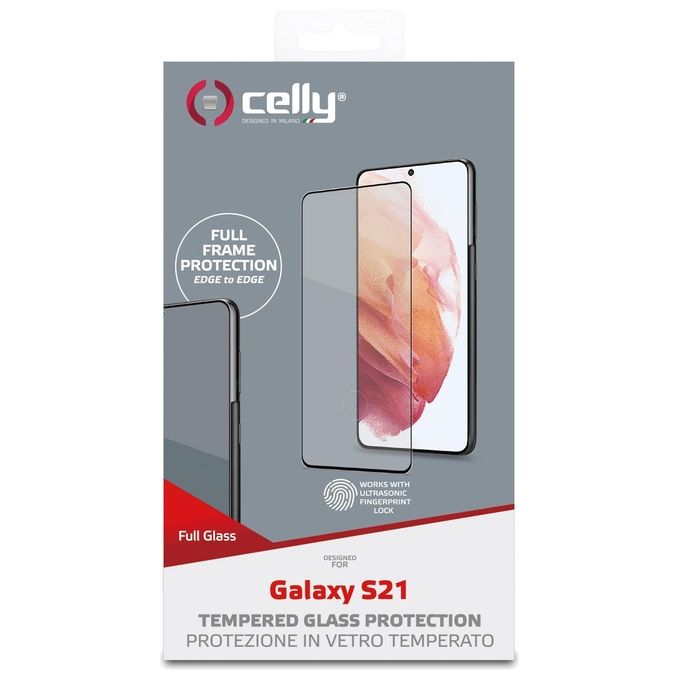 Celly Full Glass per Samsung Galaxy S21 5G Nero