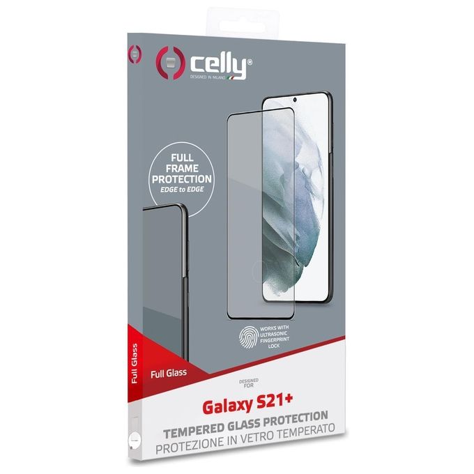 Celly Full Glass per Samsung Galaxy S21+ 5G Nero
