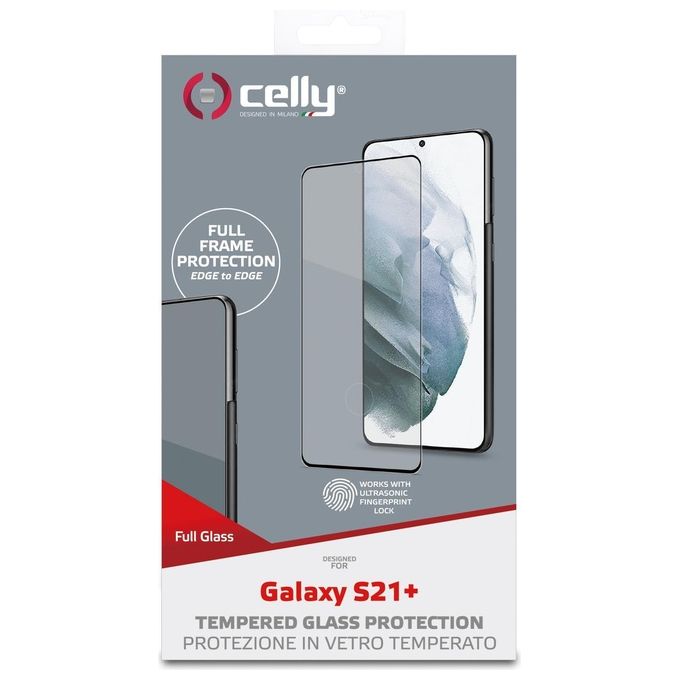 Celly Full Glass per Samsung Galaxy S21+ 5G Nero