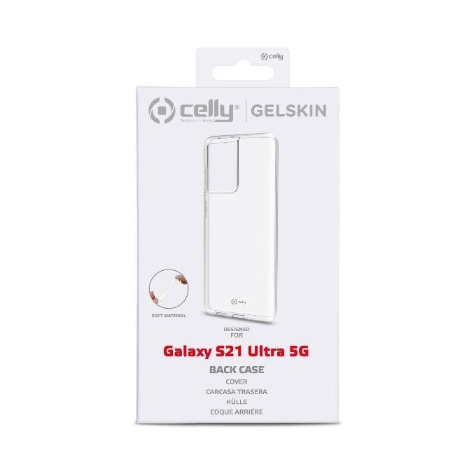 Celly Tpu Cover per Samsung Galaxy S21 Ultra 5G Trasparente