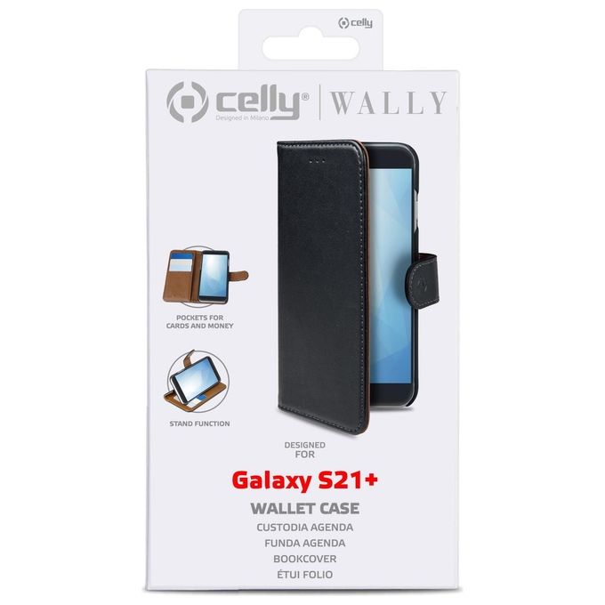 Celly Wally Case per Samsung Galaxy S21+ 5g Nero