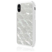 White Diamonds Real Pearl Cover per iPhone XS-X Bianco