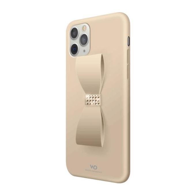 White Diamonds Bow Cover Gold per iPhone 11 Pro