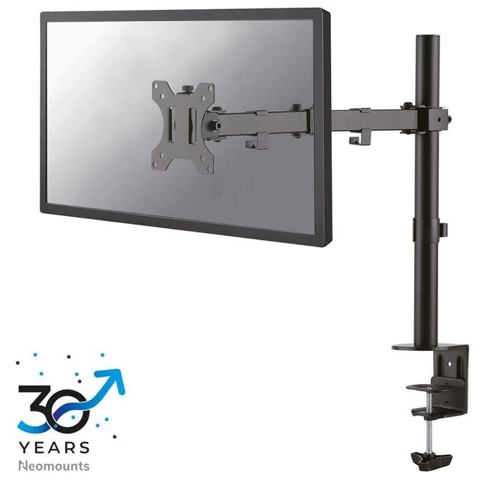 Neomounts FPMA-D550BLACK Braccio per Monitor Regolabile Altezza 0-440 mm Rotazione 360° Inclinazione 0-90° VESA 75x75 100x100 mm Gestione Cavi colore Nero
