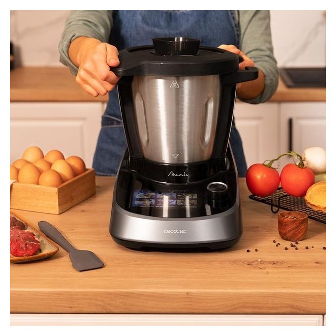 Cecotec 04346 Mambo Touch Robot da Cucina Multifunzione 1600W 3,3L 37 Funzioni Display TFT 5'' App colore Nero