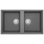 Elleci LGB45048BSO Best 450 Lavello Granitek 2 Vasche 86 cm Grigio cemento