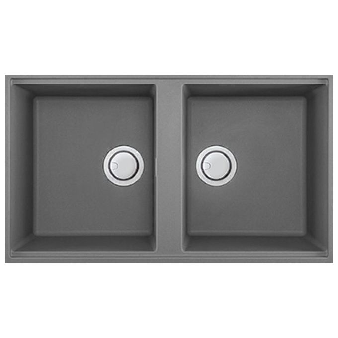 Elleci LGB45048BSO Best 450 Lavello Granitek 2 Vasche 86 cm Grigio cemento