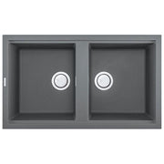 Elleci LMB45073 Best 450 Lavello Metaltek 2 Vasche 86 cm Titanio