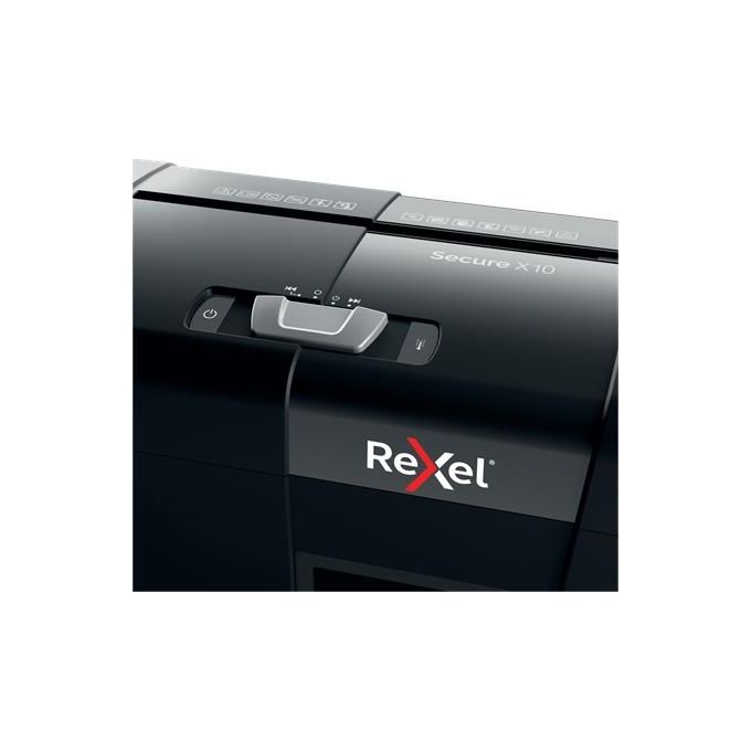 Rexel Secure X10 Distruggi Documenti Triturazione Incrociata 70Db Nero