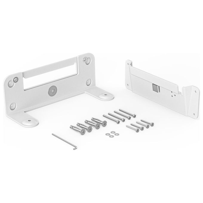 Logitech 952-000044 Supporto da Parete Compatibile VESA 200x50 mm per Rally Bar e Rally Bar Mini con Adattatore Inclinazione 10° colore Bianco