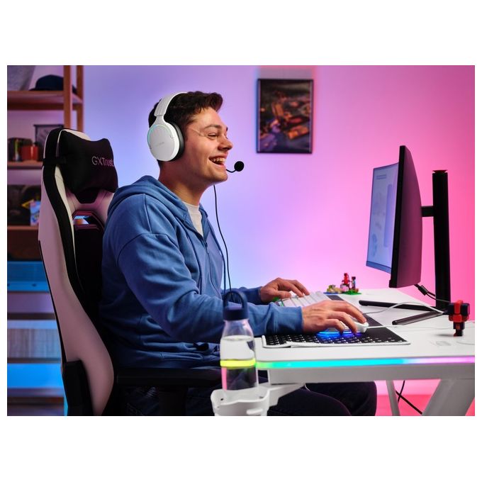 Trust GXT 709W LUMINUS Scrivania Gaming Bianco