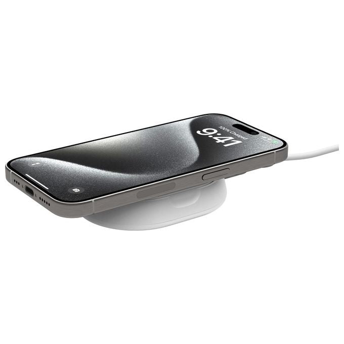 Belkin WIA008BTWH BoostCharge Pro Supporto di Ricarica Magnetico Convertibile 15 W Qi2 Compatibile con MagSafe colore Bianco