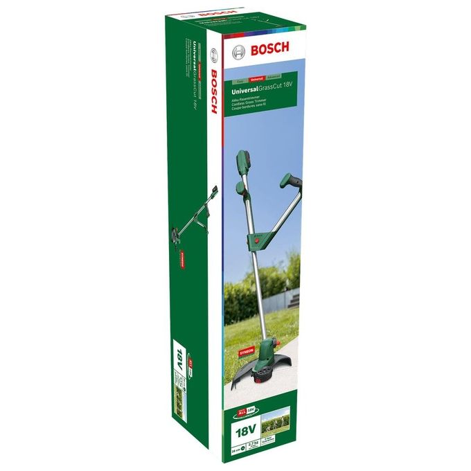Bosch 06008C1D03 Universal GrassCut 18V-260 Decespugliatore e tagliabordi 2 in 1 Batteria 18 V 2 Ah Tecnologia Ioni di Litio colore Nero Verde
