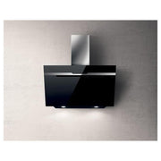 Elica MAJESTIC NO DRIP PRF0147732 Cappa a Parete Classe energetica B 3 Velocita' Aspirante Touch Control Illuminazione LED 90 cm Inox-Vetro Nero